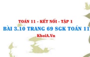 Bài 3.10 trang 69 SGK Toán 11 tập 1 Kết nối tri thức